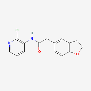 molecular formula C15H13ClN2O2 B15284020 N-(2-chloro-3-pyridinyl)-2-(2,3-dihydro-1-benzofuran-5-yl)acetamide 