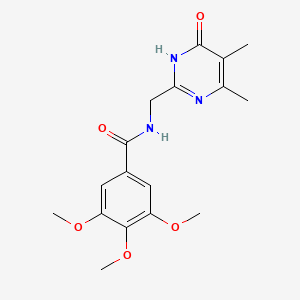 molecular formula C17H21N3O5 B15284042 N-[(4,5-dimethyl-6-oxo-1,6-dihydro-2-pyrimidinyl)methyl]-3,4,5-trimethoxybenzamide 