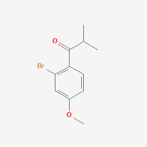molecular formula C11H13BrO2 B1528405 1-(2-Bromo-4-methoxyphenyl)-2-methylpropan-1-one CAS No. 1183652-92-7
