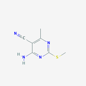 molecular formula C7H8N4S B1528407 4-Amino-6-methyl-2-(methylsulfanyl)pyrimidine-5-carbonitrile CAS No. 89853-27-0