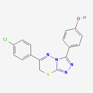 4-[6-(4-chlorophenyl)-7H-[1,2,4]triazolo[3,4-b][1,3,4]thiadiazin-3-yl]phenol