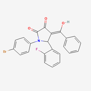 molecular formula C23H15BrFNO3 B15284073 4-benzoyl-1-(4-bromophenyl)-5-(2-fluorophenyl)-3-hydroxy-1,5-dihydro-2H-pyrrol-2-one 