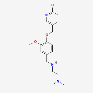 molecular formula C18H24ClN3O2 B15284083 N-{4-[(6-chloro-3-pyridinyl)methoxy]-3-methoxybenzyl}-N-[2-(dimethylamino)ethyl]amine 