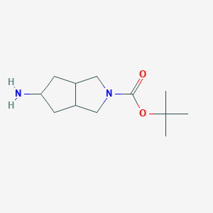 molecular formula C12H22N2O2 B1528409 叔丁基5-氨基六氢环戊[c]吡咯-2(1H)-羧酸酯 CAS No. 1031335-28-0