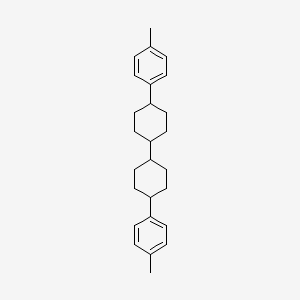molecular formula C26H34 B1528413 [Trans(trans)]-1,1'-[1,1'-bicyclohexyl]-4,4'-diylbis[4-methylbenzene] CAS No. 87941-87-5
