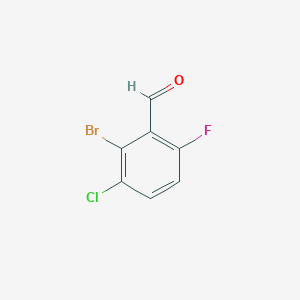 molecular formula C7H3BrClFO B1528414 2-Bromo-3-chloro-6-fluorobenzaldehyde CAS No. 1056264-66-4