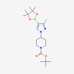 tert-Butyl 4-(3-methyl-4-(4,4,5,5-tetramethyl-1,3,2-dioxaborolan-2-yl)-1H-pyrazol-1-yl)piperidine-1-carboxylate