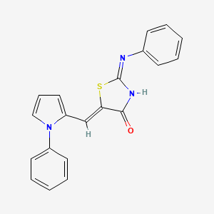 (5Z)-2-anilino-5-[(1-phenylpyrrol-2-yl)methylidene]-1,3-thiazol-4-one