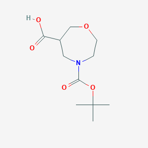 molecular formula C11H19NO5 B1528417 4-(Tert-butoxycarbonyl)-1,4-oxazepane-6-carboxylic acid CAS No. 1269755-58-9