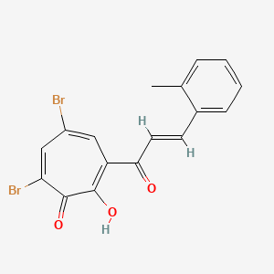 3,5-dibromo-2-hydroxy-7-[(E)-3-(2-methylphenyl)prop-2-enoyl]cyclohepta-2,4,6-trien-1-one