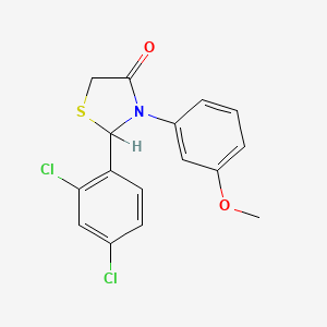 2-(2,4-Dichlorophenyl)-3-(3-methoxyphenyl)-1,3-thiazolidin-4-one