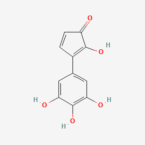 2-Hydroxy-5-(3,4,5-trihydroxyphenyl)-2,4-cyclopentadien-1-one