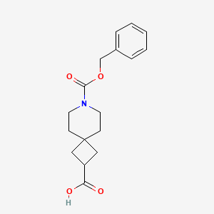 molecular formula C17H21NO4 B1528424 7-[(Benzyloxy)carbonyl]-7-azaspiro[3.5]nonane-2-carboxylic acid CAS No. 1227610-19-6