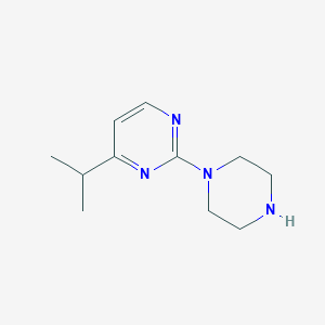 molecular formula C11H18N4 B1528425 2-(Piperazin-1-yl)-4-(propan-2-yl)pyrimidine CAS No. 1342539-22-3