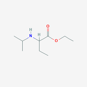 molecular formula C9H19NO2 B1528426 Ethyl 2-[(propan-2-yl)amino]butanoate CAS No. 1218559-27-3