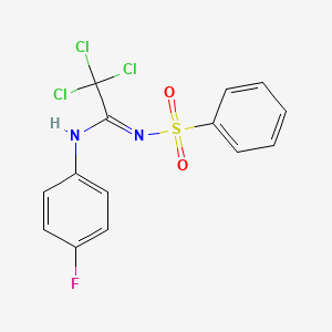 N-[2,2,2-trichloro-N-(4-fluorophenyl)ethanimidoyl]benzenesulfonamide