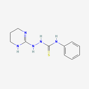 molecular formula C11H15N5S B15284273 1-Phenyl-3-(1,4,5,6-tetrahydropyrimidin-2-ylamino)thiourea 