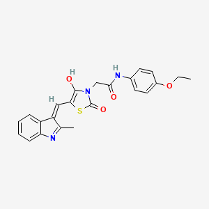 N-(4-ethoxyphenyl)-2-{5-[(2-methyl-1H-indol-3-yl)methylene]-2,4-dioxo-1,3-thiazolidin-3-yl}acetamide