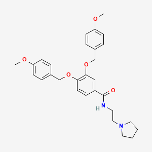 molecular formula C29H34N2O5 B1528432 3,4-Bis((4-methoxybenzyl)oxy)-N-(2-(pyrrolidin-1-yl)ethyl)benzamide CAS No. 1225208-49-0