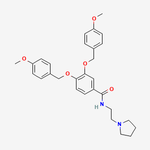 molecular formula C29H34N2O5 B1528432 3,4-双((4-甲氧基苄基)氧基)-N-(2-(吡咯烷-1-基)乙基)苯甲酰胺 CAS No. 1225208-49-0