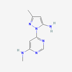6-(5-amino-3-methyl-1H-pyrazol-1-yl)-N-methylpyrimidin-4-amine
