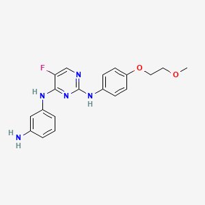 molecular formula C19H20FN5O2 B1528435 N4-(3-氨基苯基)-5-氟-N2-(4-(2-甲氧基乙氧基)苯基)嘧啶-2,4-二胺 CAS No. 1202759-91-8