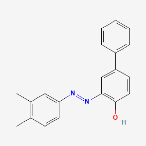 molecular formula C20H18N2O B15284358 (6E)-6-[(3,4-dimethylphenyl)hydrazinylidene]-4-phenylcyclohexa-2,4-dien-1-one 