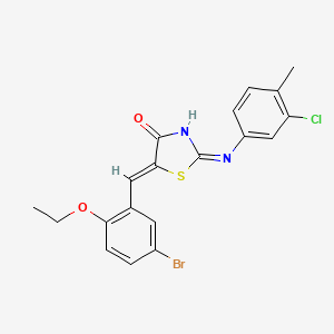 molecular formula C19H16BrClN2O2S B15284365 (5Z)-5-[(5-bromo-2-ethoxyphenyl)methylidene]-2-(3-chloro-4-methylanilino)-1,3-thiazol-4-one 