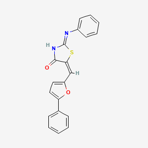 (5E)-2-anilino-5-[(5-phenylfuran-2-yl)methylidene]-1,3-thiazol-4-one