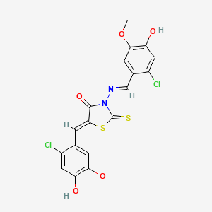 5-(2-Chloro-4-hydroxy-5-methoxybenzylidene)-3-[(2-chloro-4-hydroxy-5-methoxybenzylidene)amino]-2-thioxo-1,3-thiazolidin-4-one