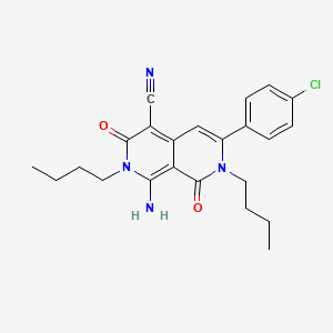 1-Amino-2,7-dibutyl-6-(4-chlorophenyl)-3,8-dioxo-2,3,7,8-tetrahydro[2,7]naphthyridine-4-carbonitrile