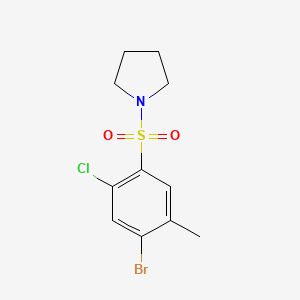 1-[(4-Bromo-2-chloro-5-methylphenyl)sulfonyl]pyrrolidine