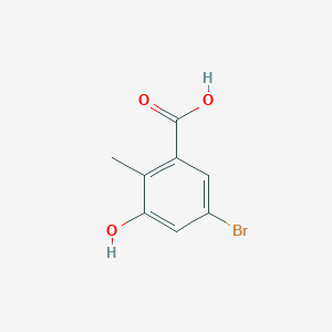 molecular formula C8H7BrO3 B1528448 5-溴-3-羟基-2-甲基苯甲酸 CAS No. 1442643-22-2