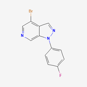 molecular formula C12H7BrFN3 B1528450 4-溴-1-(4-氟苯基)-1H-吡唑并[3,4-c]吡啶 CAS No. 1220165-54-7