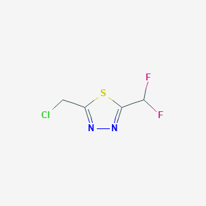 molecular formula C4H3ClF2N2S B1528455 2-(氯甲基)-5-(二氟甲基)-1,3,4-噻二唑 CAS No. 1443982-10-2