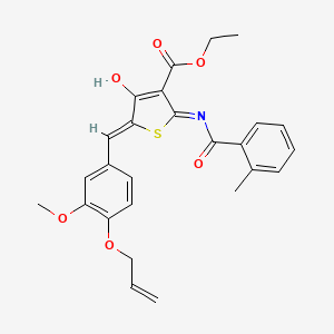 Ethyl 5-[4-(allyloxy)-3-methoxybenzylidene]-2-[(2-methylbenzoyl)amino]-4-oxo-4,5-dihydro-3-thiophenecarboxylate