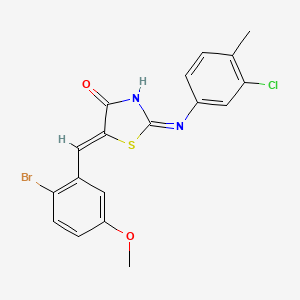 molecular formula C18H14BrClN2O2S B15284564 (5Z)-5-[(2-bromo-5-methoxyphenyl)methylidene]-2-(3-chloro-4-methylanilino)-1,3-thiazol-4-one 