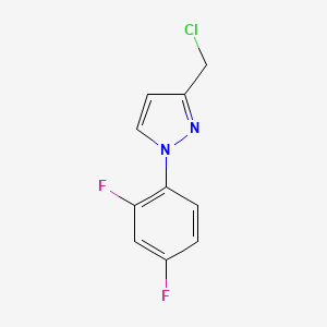 molecular formula C10H7ClF2N2 B1528457 3-(chloromethyl)-1-(2,4-difluorophenyl)-1H-pyrazole CAS No. 1480177-94-3