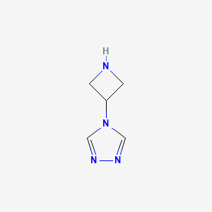 molecular formula C5H8N4 B1528461 4-(氮杂环丁基-3-基)-4H-1,2,4-三唑 CAS No. 1495939-85-9