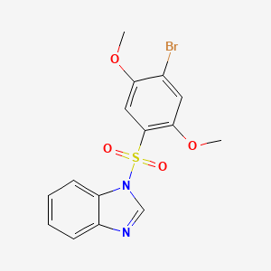 1-[(4-bromo-2,5-dimethoxyphenyl)sulfonyl]-1H-benzimidazole