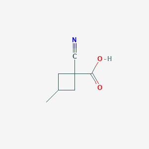 molecular formula C7H9NO2 B1528464 1-Cyano-3-methylcyclobutane-1-carboxylic acid CAS No. 1343155-63-4