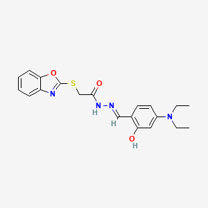 2-(1,3-benzoxazol-2-ylsulfanyl)-N'-[4-(diethylamino)-2-hydroxybenzylidene]acetohydrazide