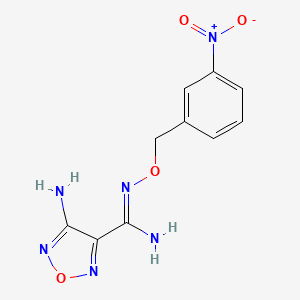 4-amino-N'-({3-nitrobenzyl}oxy)-1,2,5-oxadiazole-3-carboximidamide