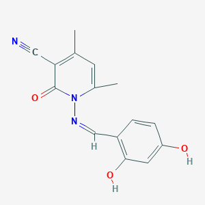 1-[(2,4-Dihydroxybenzylidene)amino]-4,6-dimethyl-2-oxo-1,2-dihydro-3-pyridinecarbonitrile