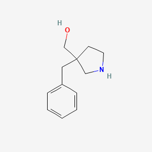molecular formula C12H17NO B1528473 (3-苄基吡咯烷-3-基)甲醇 CAS No. 1491496-55-9
