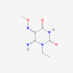 molecular formula C7H10N4O3 B15284772 1-Ethyl-6-imino-5-methoxyimino-1,3-diazinane-2,4-dione 