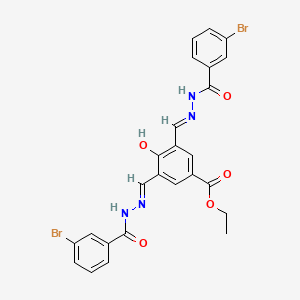 Ethyl 3,5-bis[2-(3-bromobenzoyl)carbohydrazonoyl]-4-hydroxybenzoate