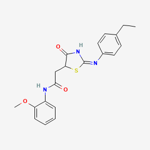 2-[2-(4-ethylanilino)-4-oxo-1,3-thiazol-5-yl]-N-(2-methoxyphenyl)acetamide