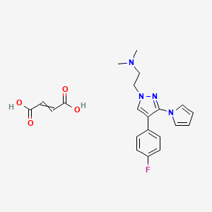 2-[4-(4-Fluorophenyl)-3-(1-pyrrolyl)-1-pyrazolyl]-N,N-dimethylethanamine 2-Butenedioate