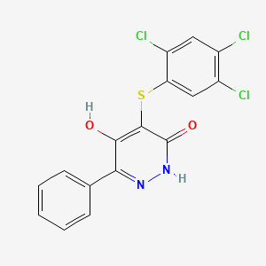 6-hydroxy-3-phenyl-5-(2,4,5-trichlorophenyl)sulfanyl-1H-pyridazin-4-one